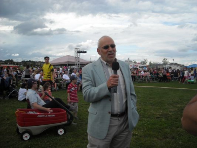 Peter speaking at the Canada Day Festival
