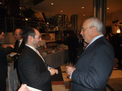 Peter talking to Rabbi Glenn Black