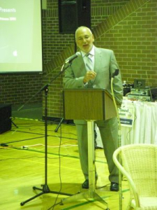 Peter addressing the group
