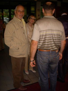 Peter with Carole before the start of the show.