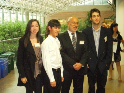 Peter with three of the award recipients 
