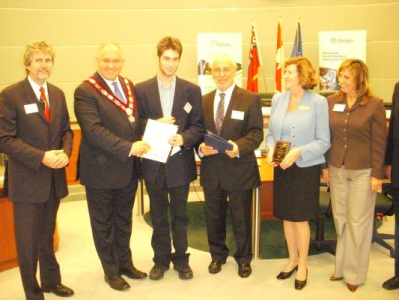 Peter with Lanndon Lindsay from Thornlea S.S.