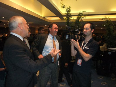 Peter getting photographed by the press