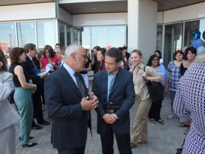 Peter speaking to guests at the Grand Opening