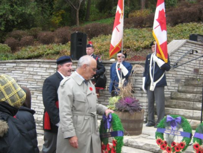 Peter laying the wreath at the Cenotaph