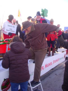 Peter participating in the Olympic Torch Festivities