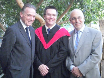 MP Peter Kent, St. Robert CHS Principal Dan Zaroski and Peter before the ceremony.