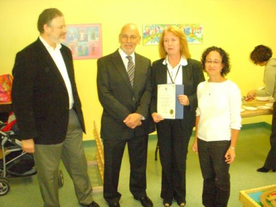 Peter with members of the centre 