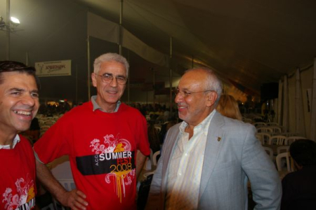 Peter talking with Summer Fest Organizers 