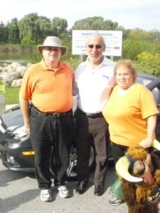 Peter with constituents before the parade