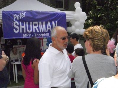 Peter with constituents at the parade