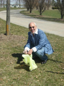 Peter during the clean-up