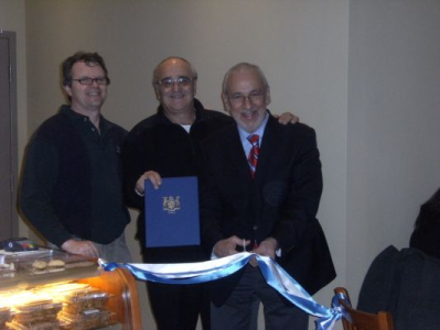 The Ribbon Cutting with David Badler, Gord Berger and Peter