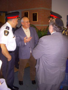 Peter speaking with dignitaries