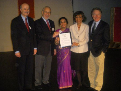 Peter with Menaka Thakkar and Nalini Stewart from the Ontario Trillium Foundation